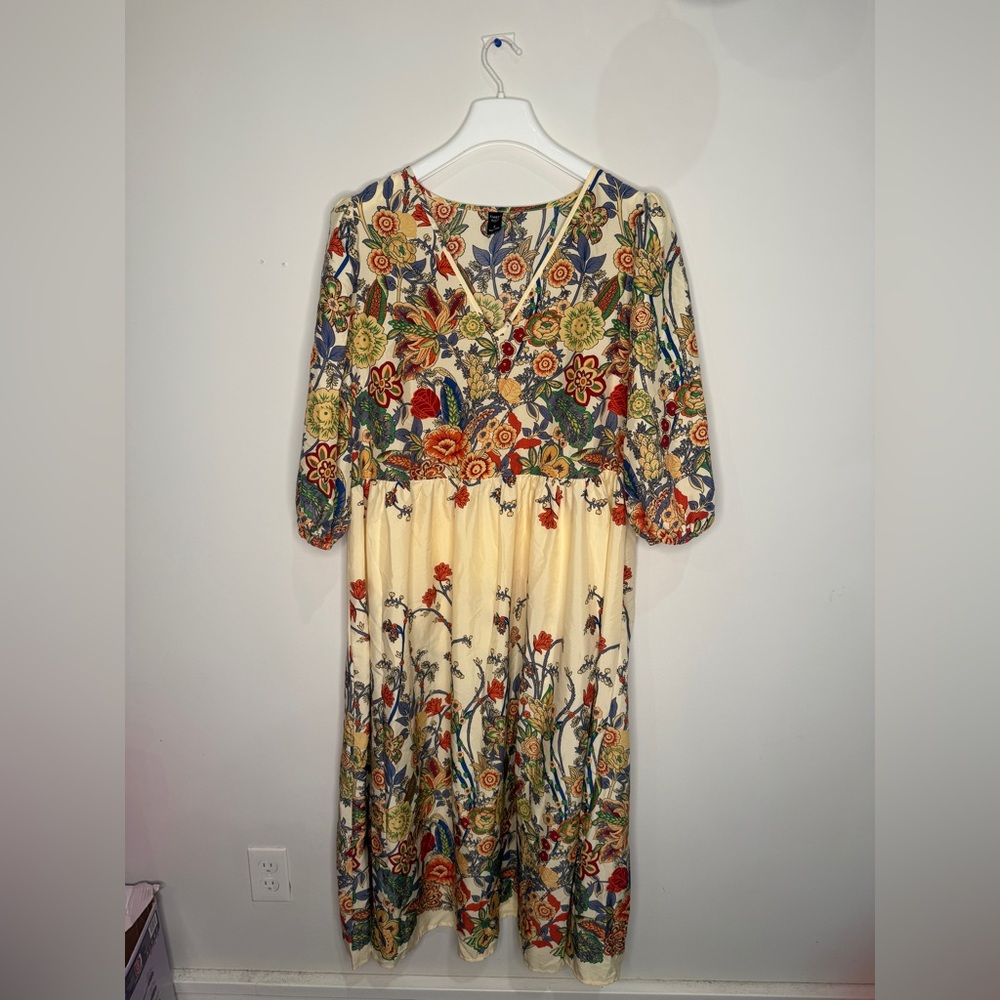 Floral Maxi Dress with Multicolor Design